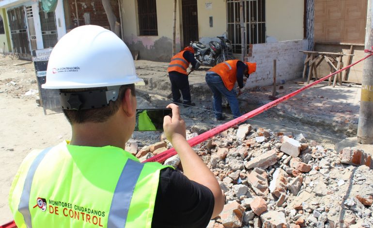 Monitores ciudadanos de control visitan obras viales y de saneamiento en Piura