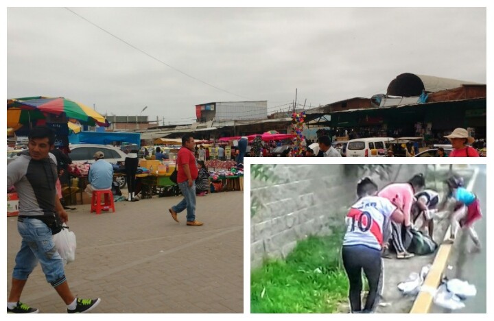 Ambulantes limpian calles en el Complejo de Mercados de Piura