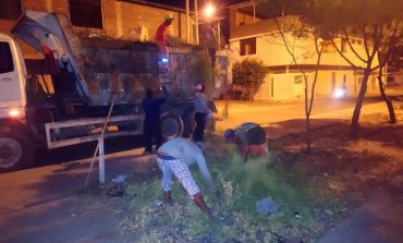 Limpian de maleza y basura parques y calles en Castilla