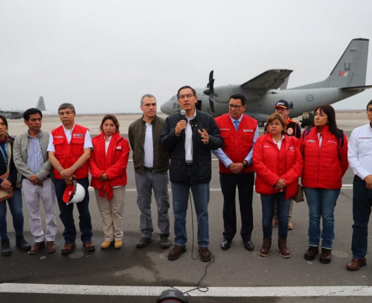 Presidente Vizcarra visita zonas afectadas por terremoto de 7.5 que sacudió al Perú