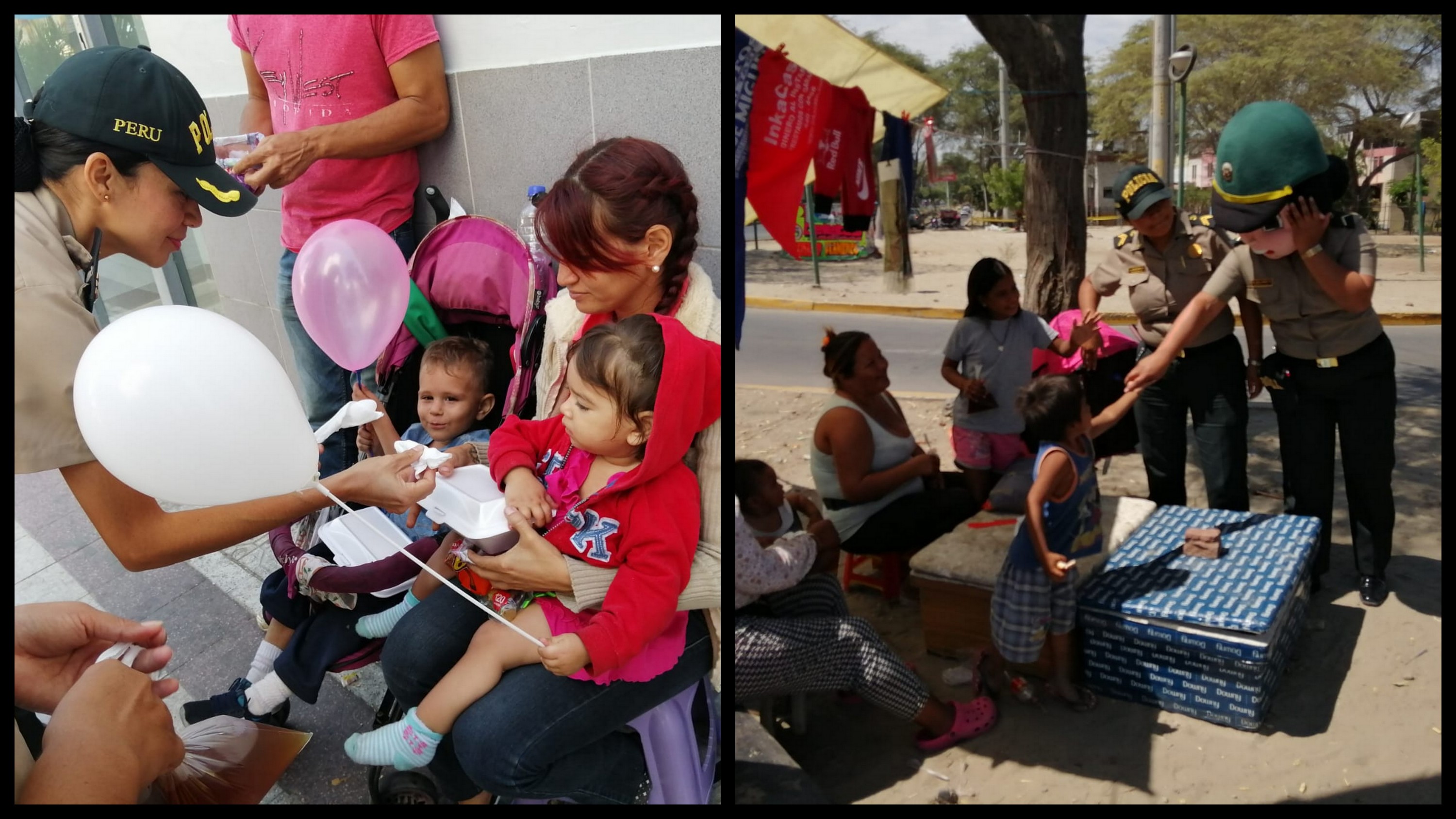 Piura: Policía entrega almuerzos a trabajadores de la calle