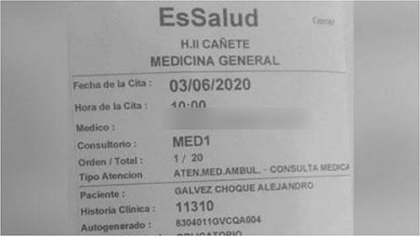 Perú: paciente fue citado para el 2020 y EsSalud explica la razón