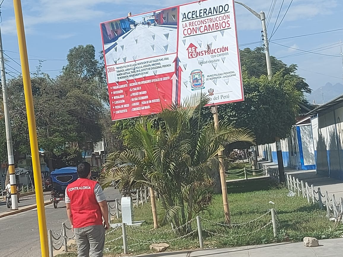 Contraloría advierte posibles irregularidades en contratación de obra en Chulucanas