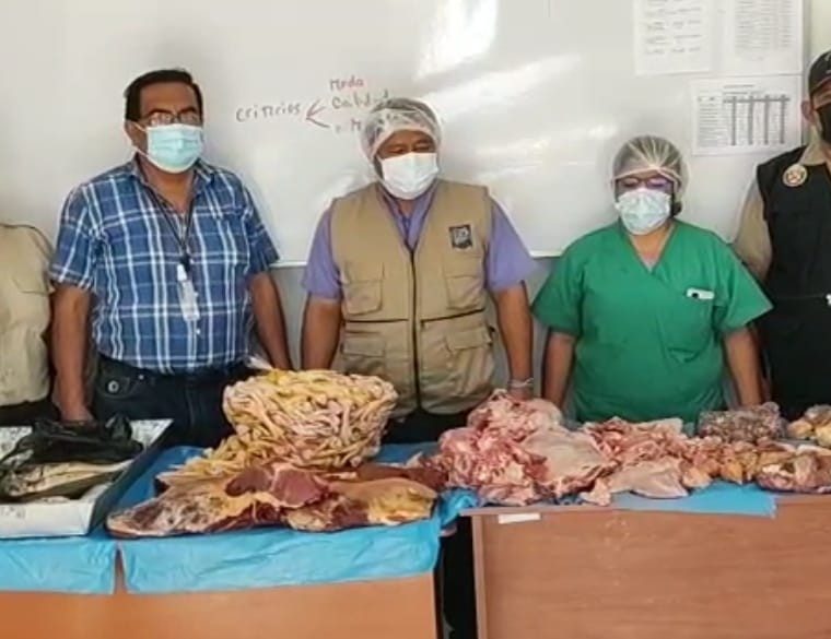 Incautan 130 kilos de carne en mal estado en Tambogrande