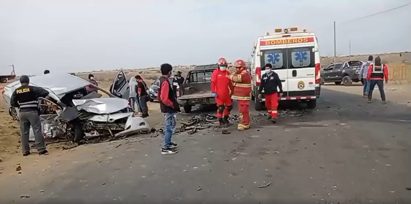 Tres muertos y un herido deja el choque de dos vehículos en Talara