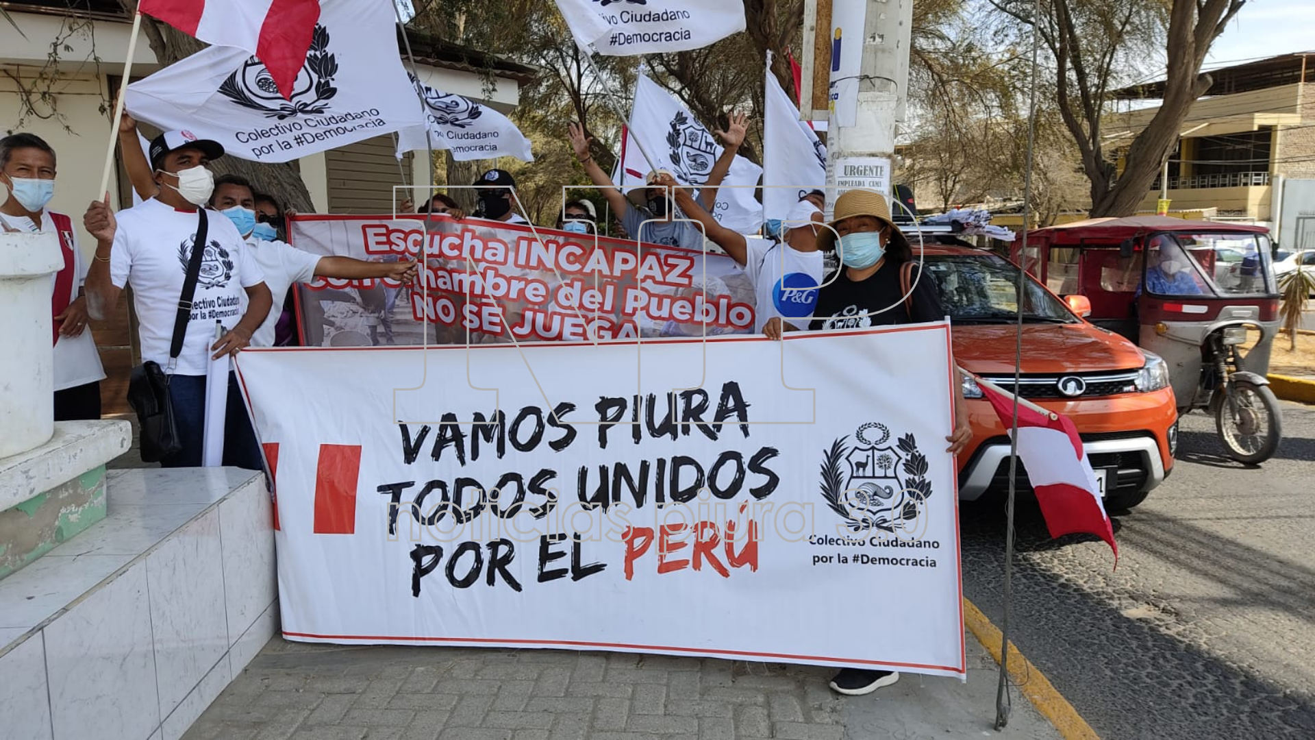 Piuranos protestan para pedir a Congreso admita el proceso de vacancia contra Pedro Castillo