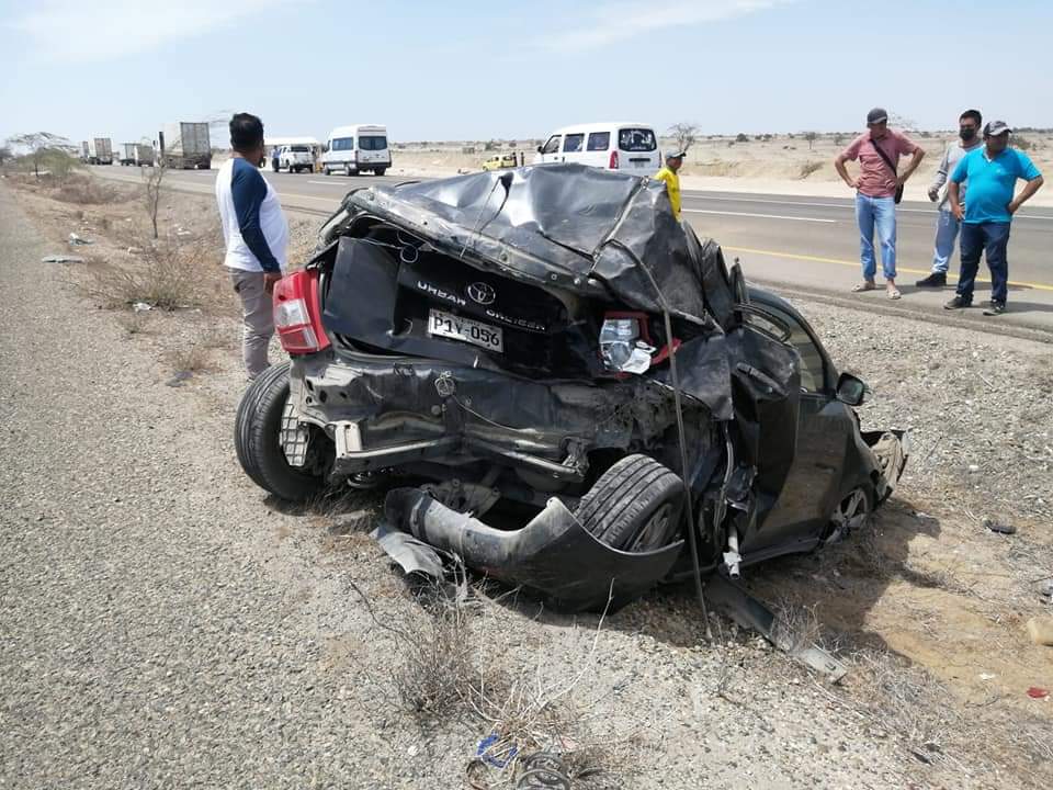 Cinco heridos deja doble choque en vía Paita-Piura accidente vía Paita-Piura