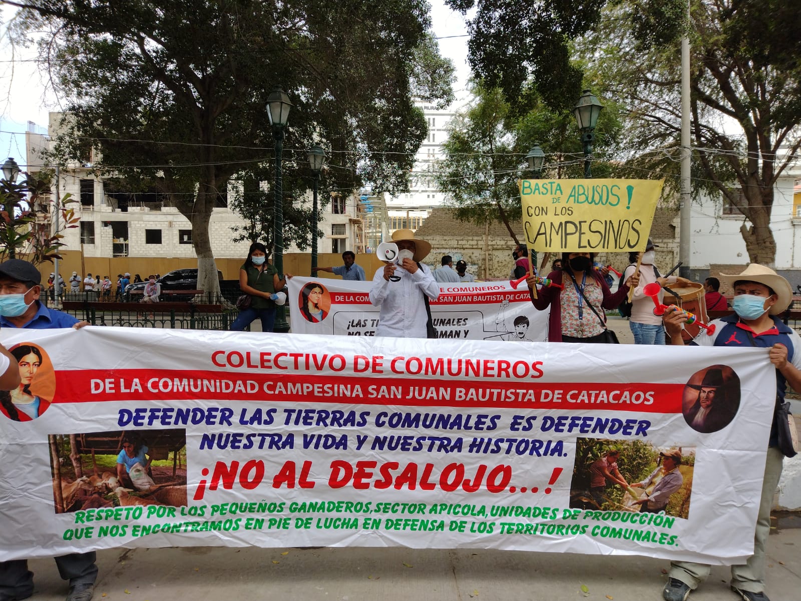 Comuneros de Catacaos protestan para que empresas ligadas al Sodalicio no les arrebaten sus tierras