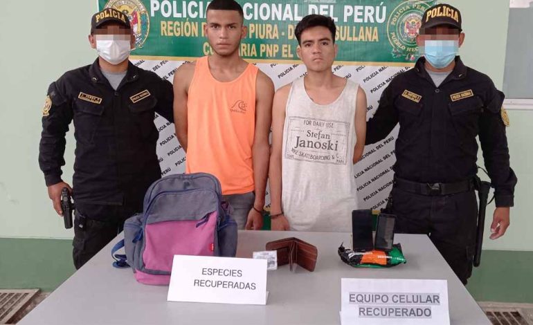 Sullana: capturan a dos presuntos miembros de la banda ‘Los Fumones de Mariátegui’