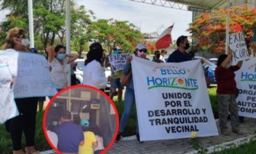 Moradores de Bello Horizonte protestan a las fueras de EPS Grau