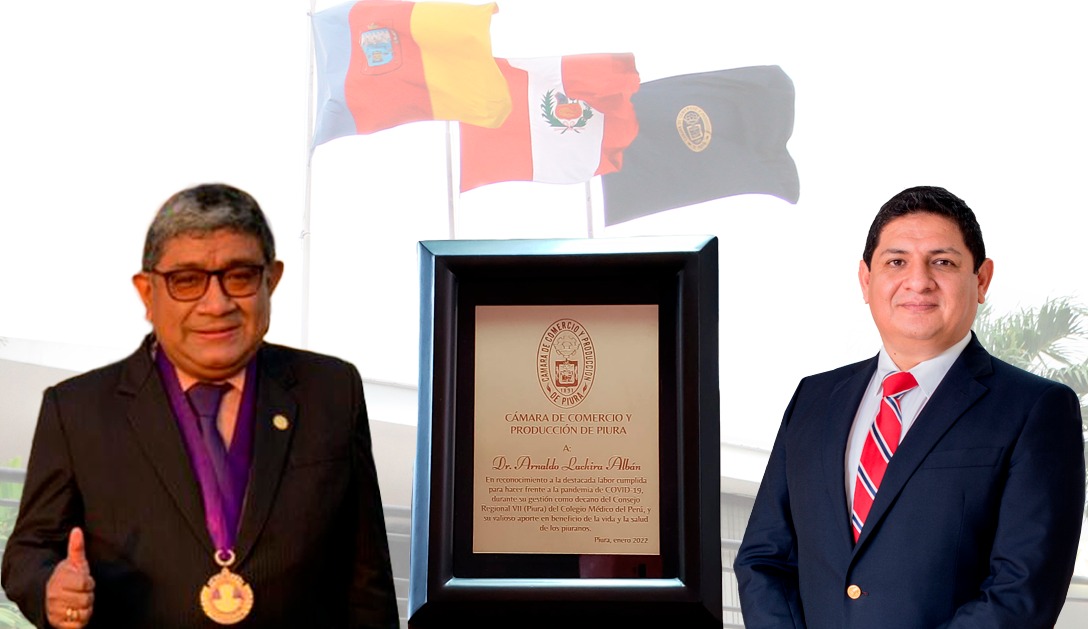Cámara de Comercio de Piura entrega reconocimiento al médico Arnaldo Lachira