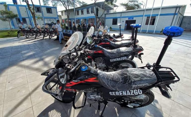 Piura: motos adquiridas en noviembre  por la Municipalidad de VDO operarán a quincena de febrero