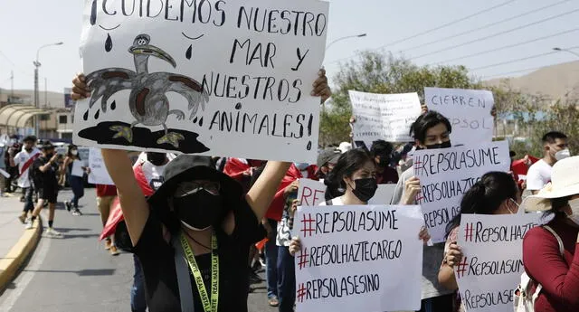 Piuranos simpatizantes de Perú Libre marcharán pidiendo a Repsol limpie el mar contaminado de petróleo