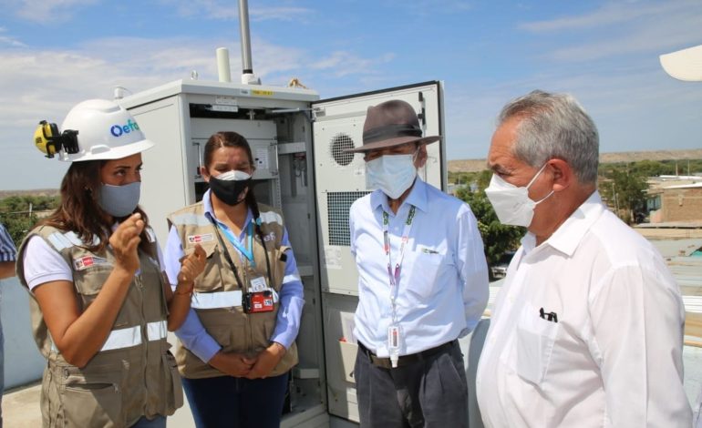 OEFA instala estaciones para monitorear la calidad del aire en el distrito La Huaca