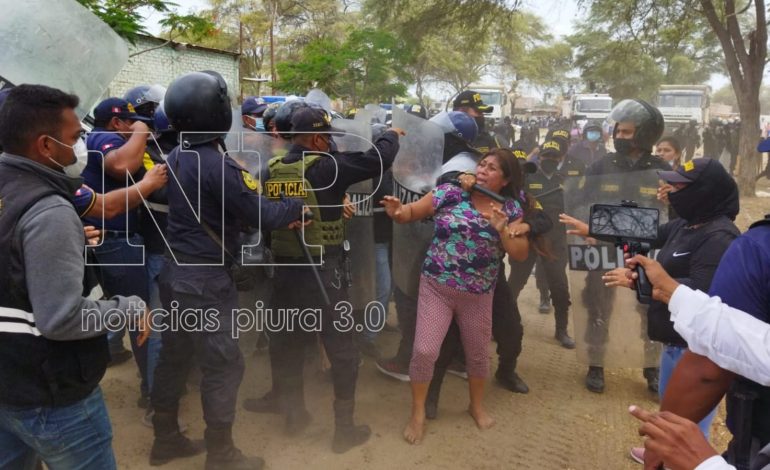 Un detenido y varios heridos dejó desalojo ejecutado por la Municipalidad de Piura en Parque Centenario
