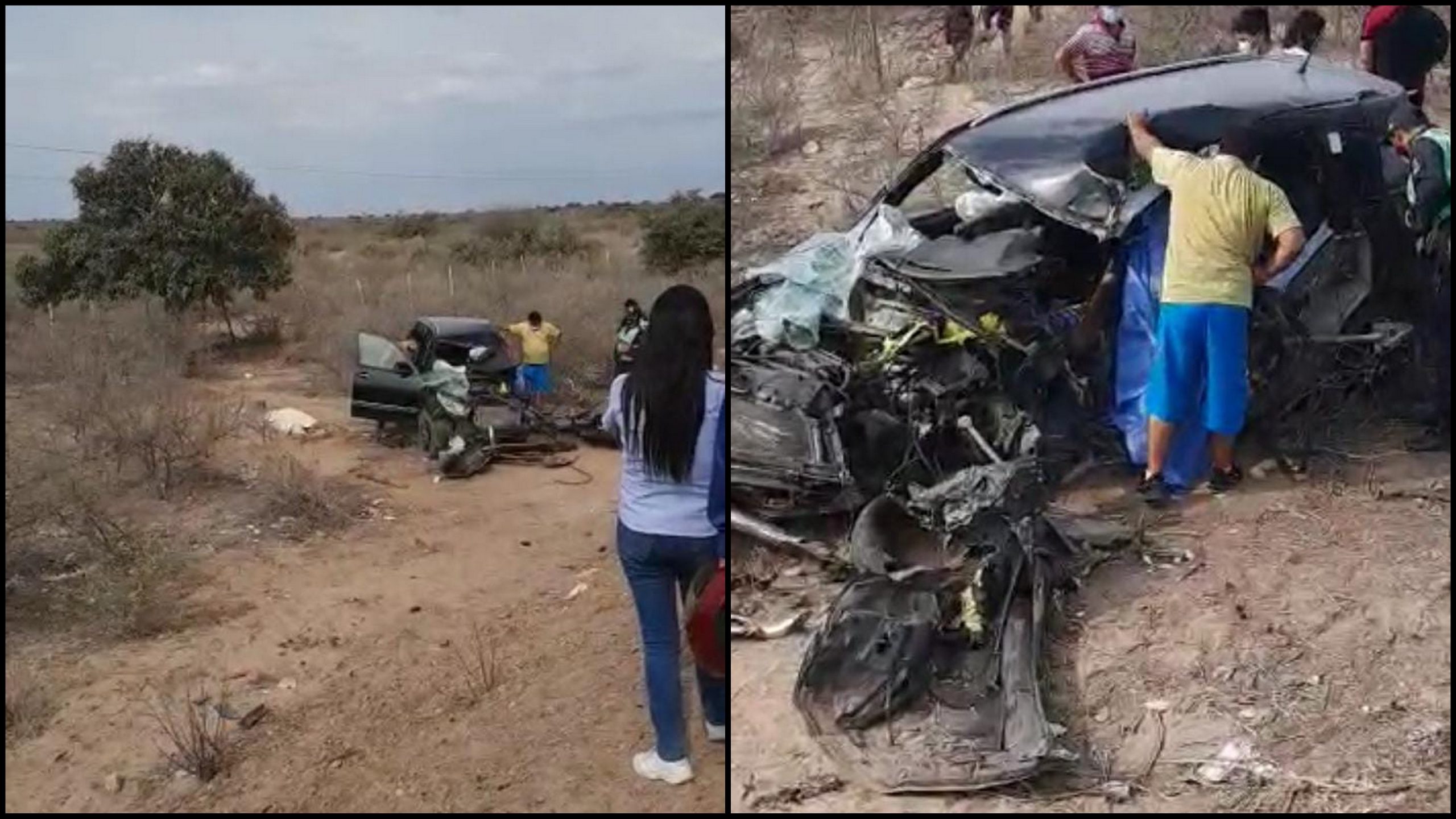 Piura: choque entre ómnibus y camioneta deja a dos personas fallecidas