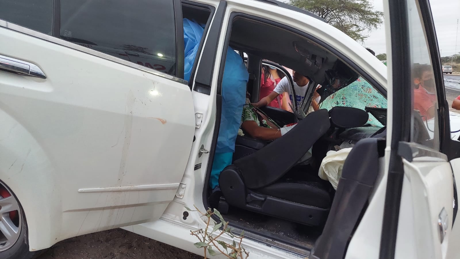 Choque de vehículos en carretera Piura-Chulucanas deja a cinco personas heridas