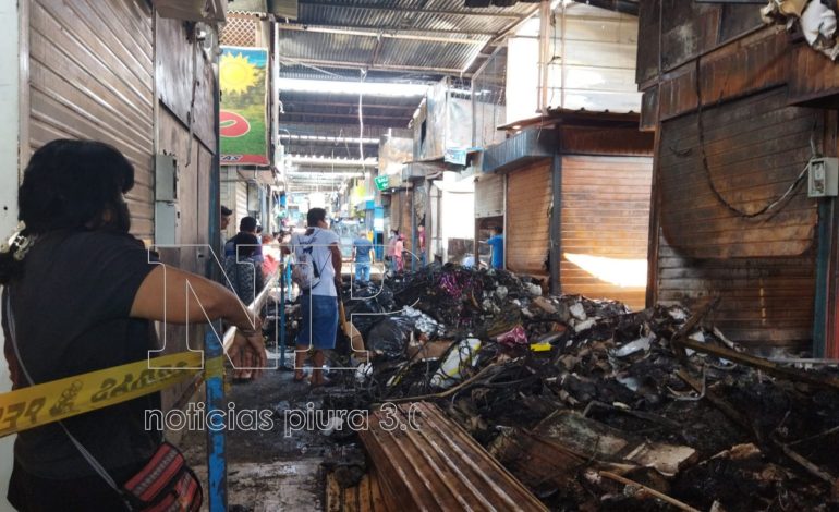Fiscalía inicia investigaciones para determinar causas del incendio en el Mercado Anexo de Piura