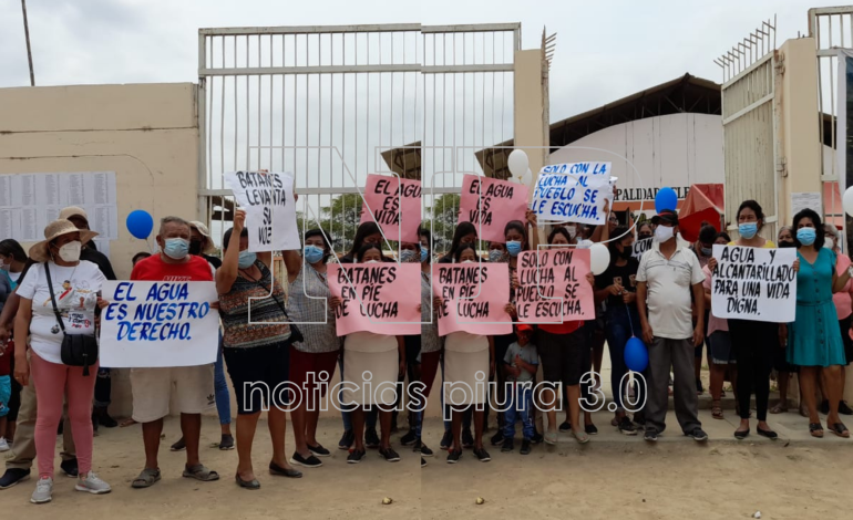 Piura: pobladores de Villa Batanes exigen culminación de proyecto de agua y alcantarillado