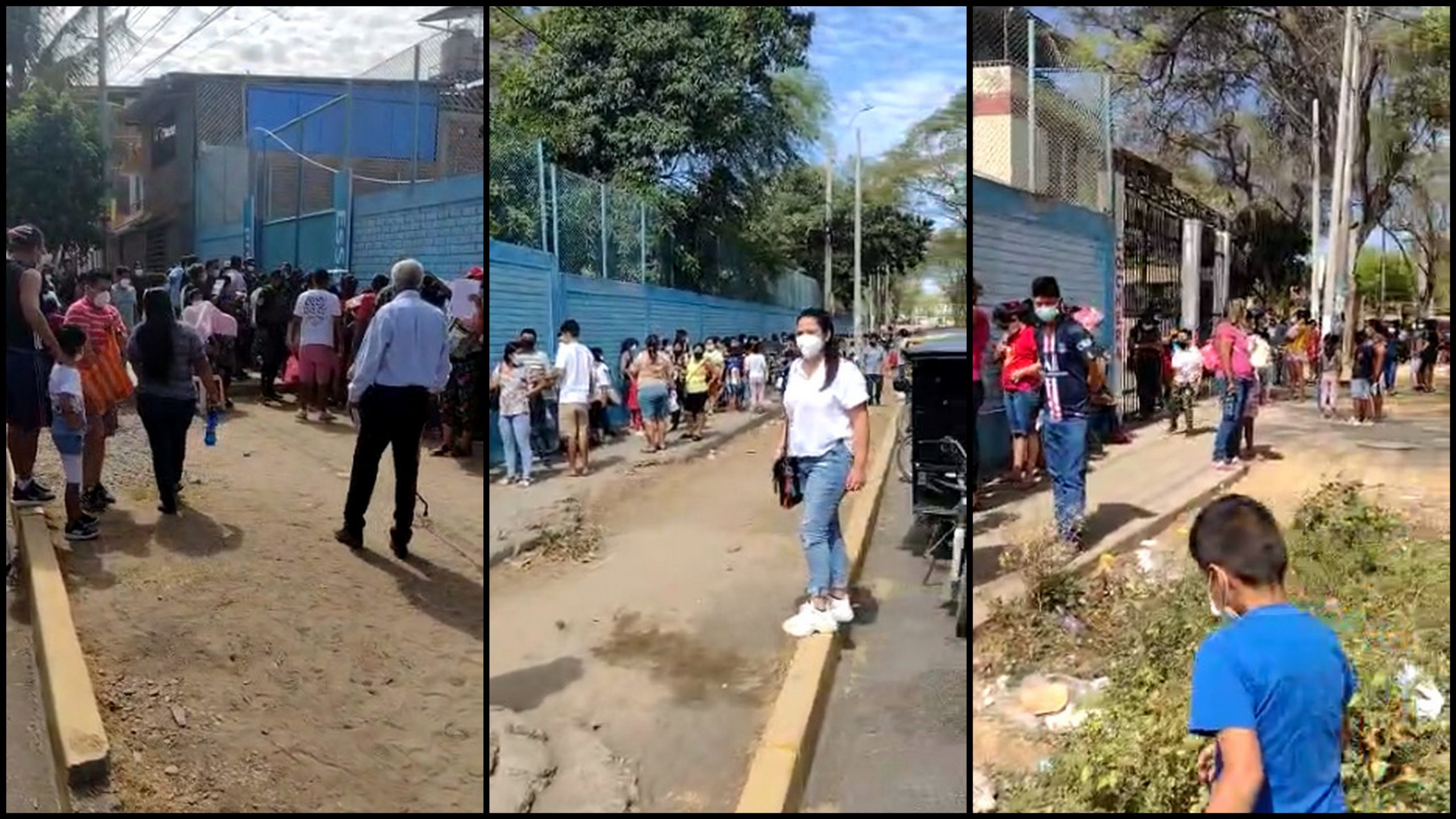 Piura: Caos y aglomeraciones en exteriores del CERP por vacunación de niños