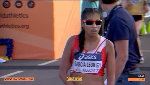 Peruana Kimberly García ganó la presea de bronce en el Campeonato Mundial de Marcha