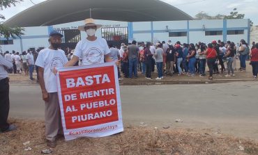 Piura: grupo de ciudadanos rechaza llegada del presidente Pedro Castillo