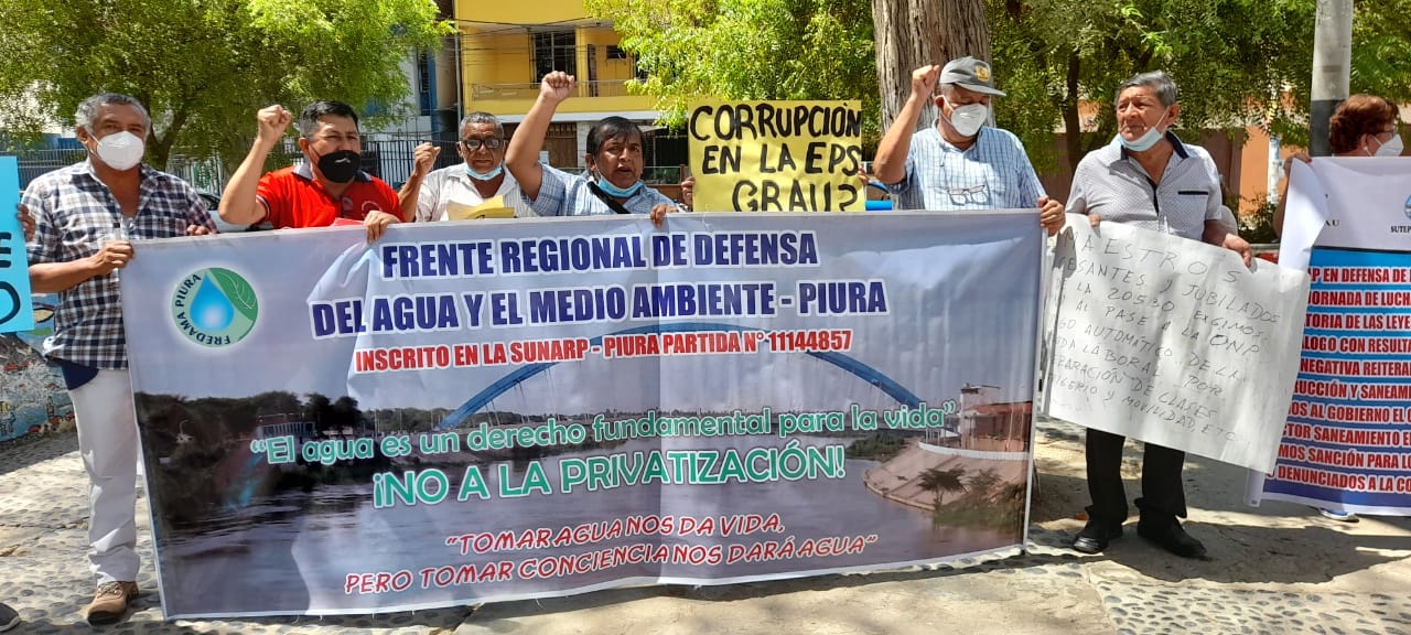 Piura: vecinos de Piura, Castilla y Veintiséis de Octubre exigen salida de gerente de la EPS Grau
