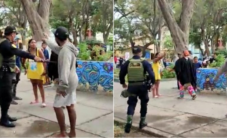 Extranjeros se enfrentan con arma blanca en el parque infantil de Piura