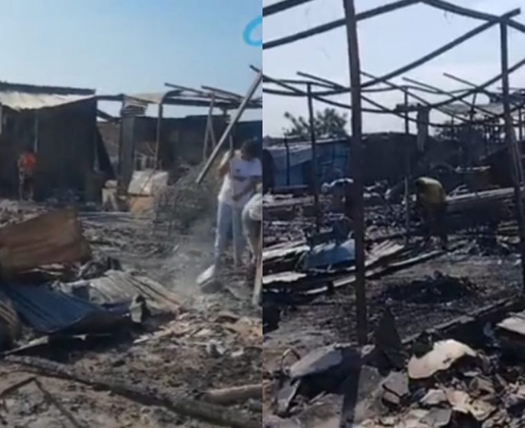 Sullana: incendio deja en la calle a 17 familias