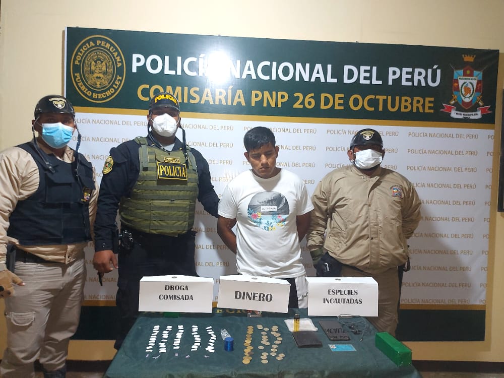 Piura: intervienen a sujeto con 50 ketes de pasta básica de cocaína