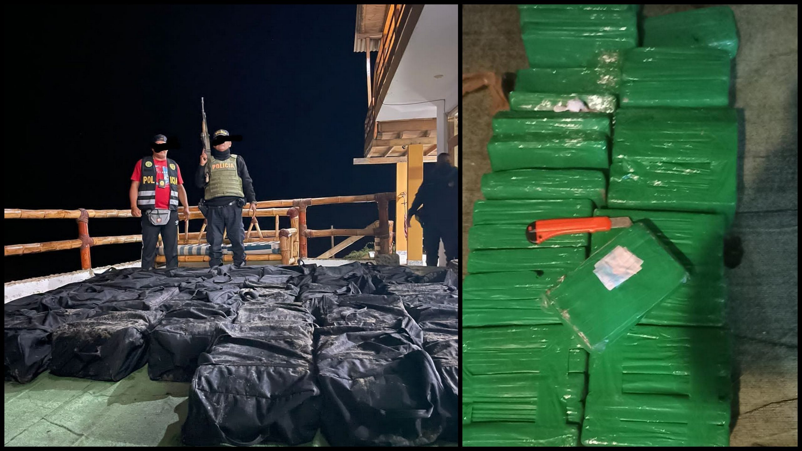 Los Órganos: Incautan 1.7 toneladas de clorhidrato de cocaína