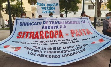 Piura : Trabajadores exigen a la empresa Arcopa cumplir con los beneficios laborales que le corresponden
