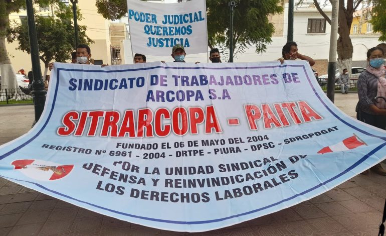 Piura : Trabajadores exigen a la empresa Arcopa cumplir con los beneficios laborales que le corresponden