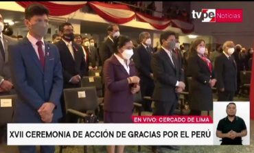 Presidente Castillo participa en ceremonia de Acción de Gracias por el Perú
