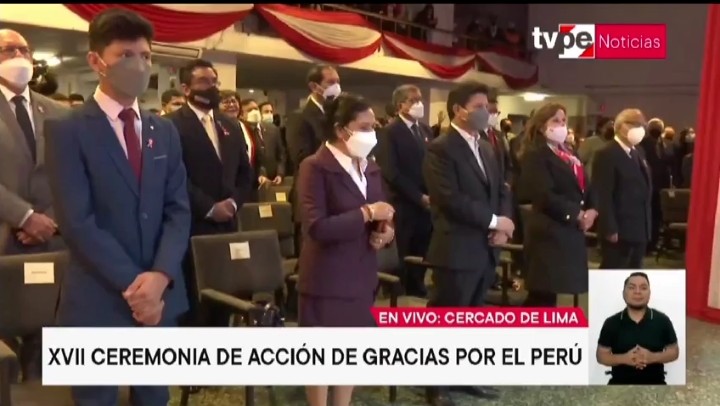 Presidente Castillo participa en ceremonia de Acción de Gracias por el Perú