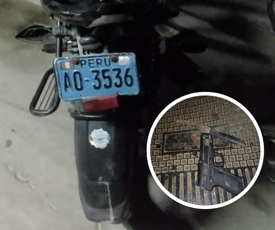 Recuperan motocicleta e intervienen a sujeto que pretendía robarsela con arma falsa