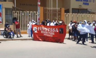 Piura: trabajadores de salud protestaron por mejoras en el sector