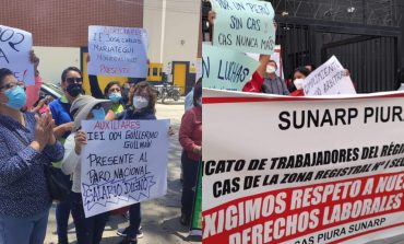 Trabajadores alzan su voz de protesta en Piura