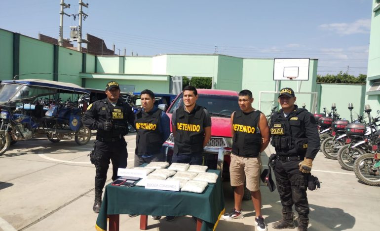 Piura: presuntos integrantes de «Los charapas de la merca» son intervenidos con droga