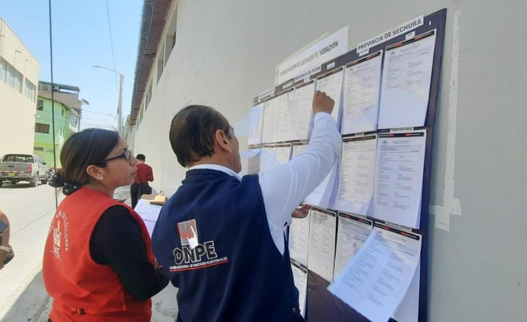 Segunda vuelta Piura: ODPE publica lista de locales de votación