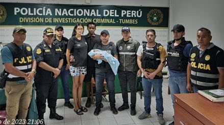 Un bebé de cinco días raptado en Ecuador fue rescatado por la Policía de Perú