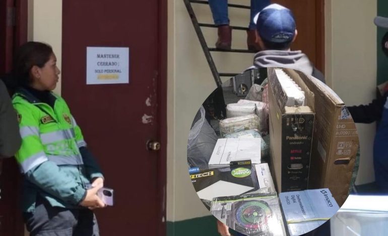 Hallan bienes saqueados de Plaza Vea en oficina de jefa de la Policía de Tránsito