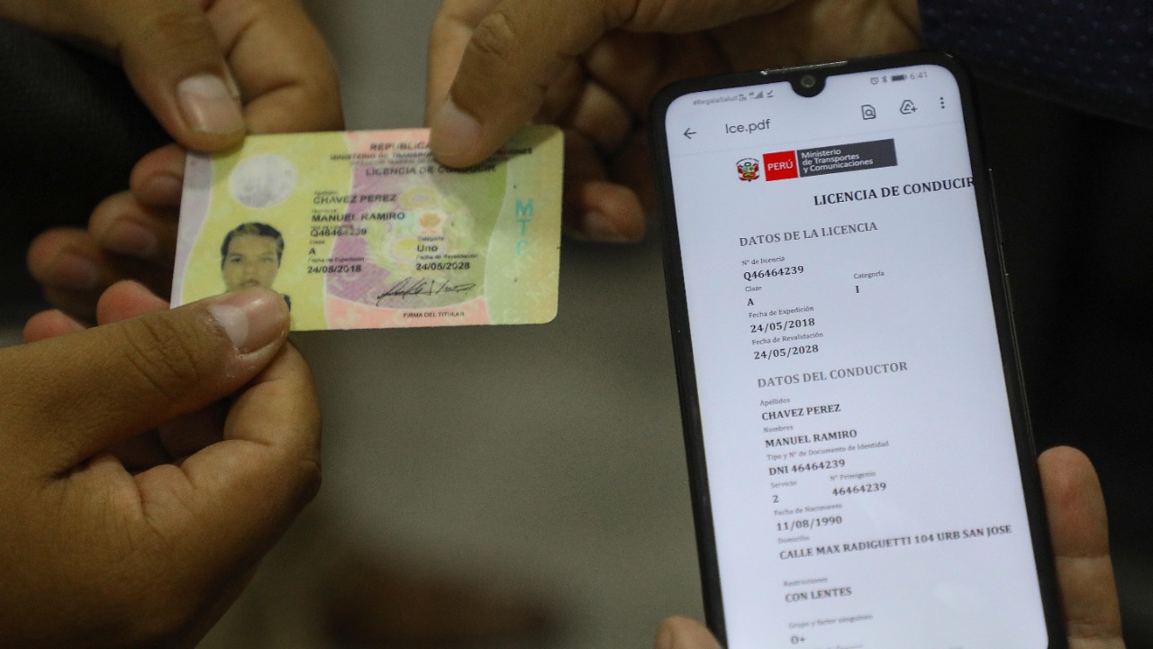 Cambio del trámite del brevete físico al electrónico se puede realizar en todo el país de manera virtual