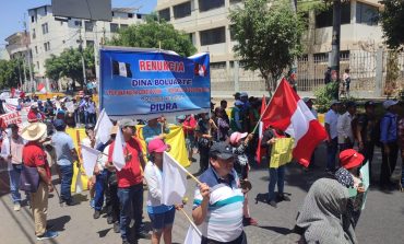Ronderos protestan en Piura para exigir la renuncia de Dina Boluarte