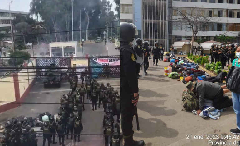 La Policía ingresa a San Marcos para desalojar a manifestantes alojados en la universidad