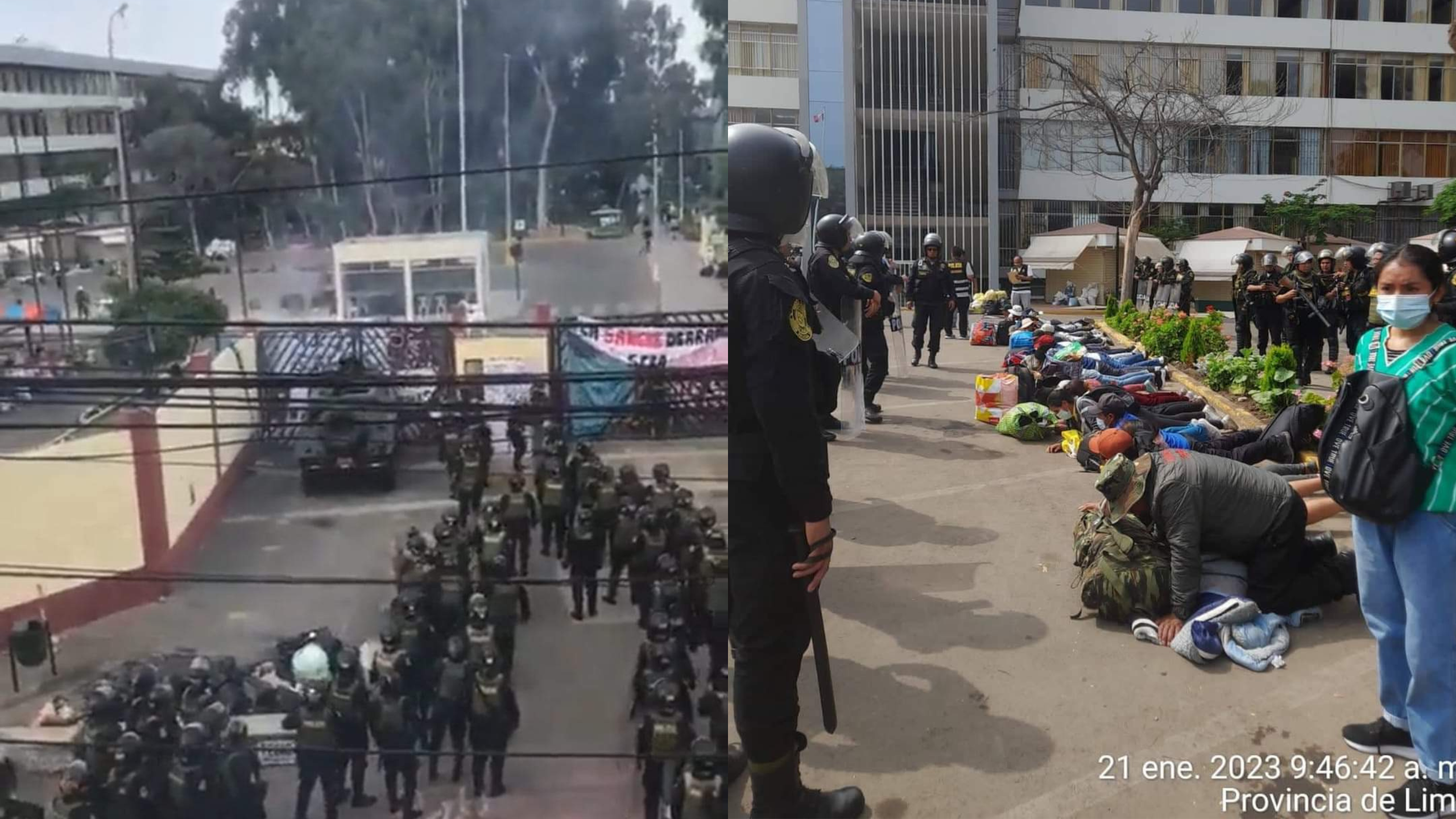 La Policía ingresa a San Marcos para desalojar a manifestantes alojados en la universidad