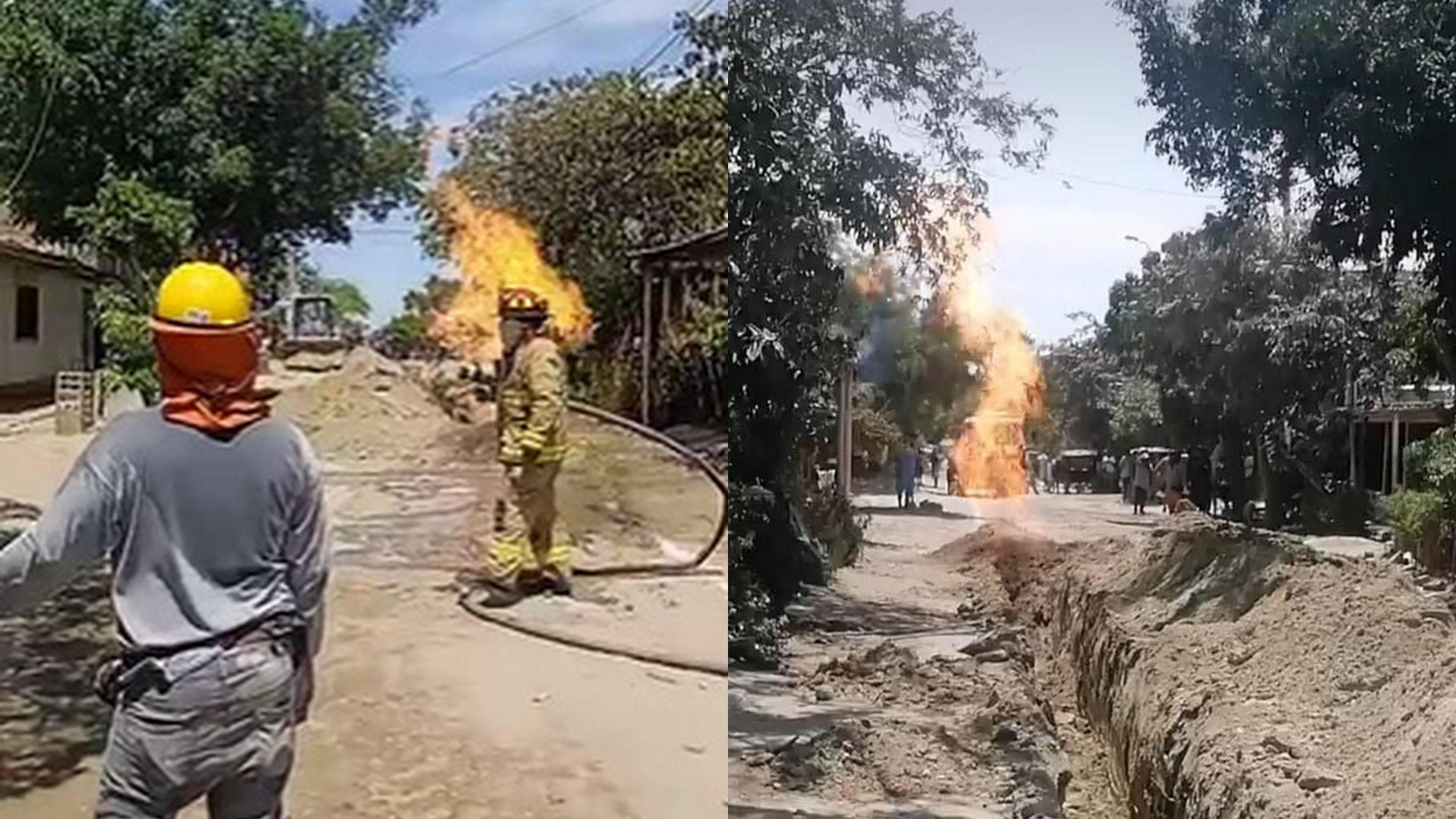 Piura: Fuga de gas natural en A.H Nueva Esperanza genera caos entre vecinos