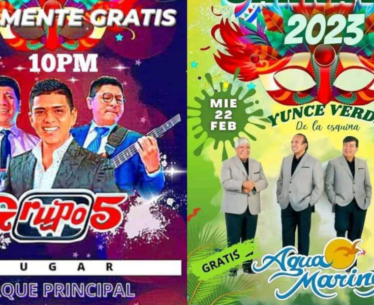 ¿Grupo 5 o Agua Marina? Los dos grandes grupos de cumbia cierran carnavales en Bernal