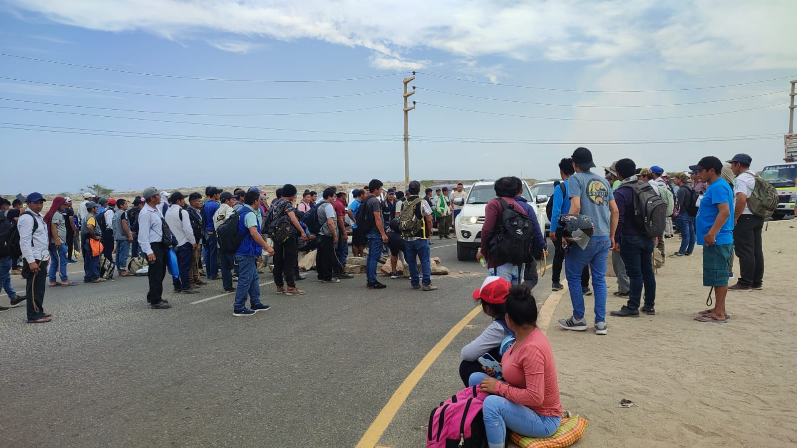 Ronderos bloquean vía Piura-Chulucanas para exigir renuncia de Dina Boluarte y adelanto de elecciones