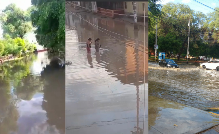 El mal de todos los años en Piura: calles convertidas en ríos y lagunas tras una lluvia de 15 mm